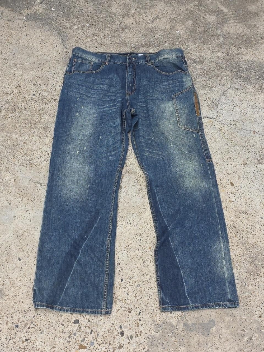 Rocawear Jeans Mens Size 40 Blue Denim Loose Baggy Hip Hop Rap Skater